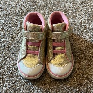 Gold toddler sneaker